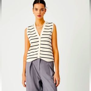Striped Knit Vest